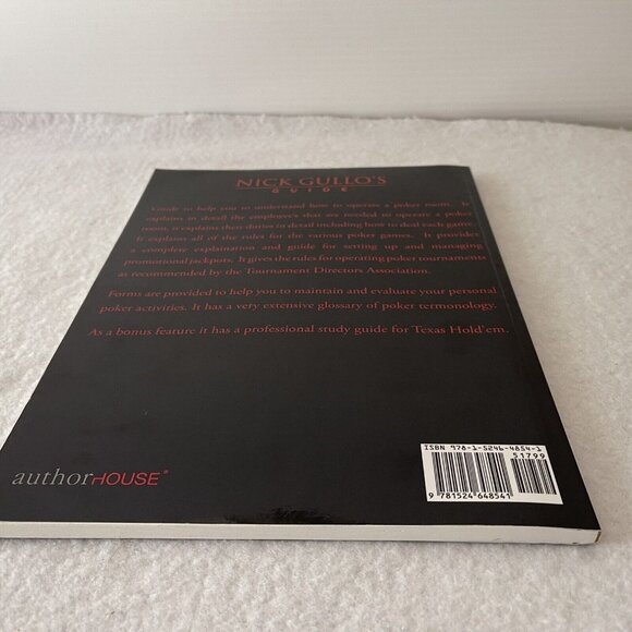 Nick Gullo’s Guide Operating a Professional Poker Room Paperback Book - Picture 6 of 11